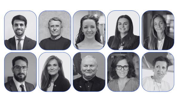 En la fila superior, de izquierda a derecha: Ignacio Álvarez Arcá, Ángel Molina García, Marta López Saavedra, Laura Castro Santos y Francesca Fávaro. En la fila inferior: Miguel Llorente Isidro, Araceli Rodríguez López, Hugo Aznar Gómez, Cristina Madrid López y Mónica Aguado.