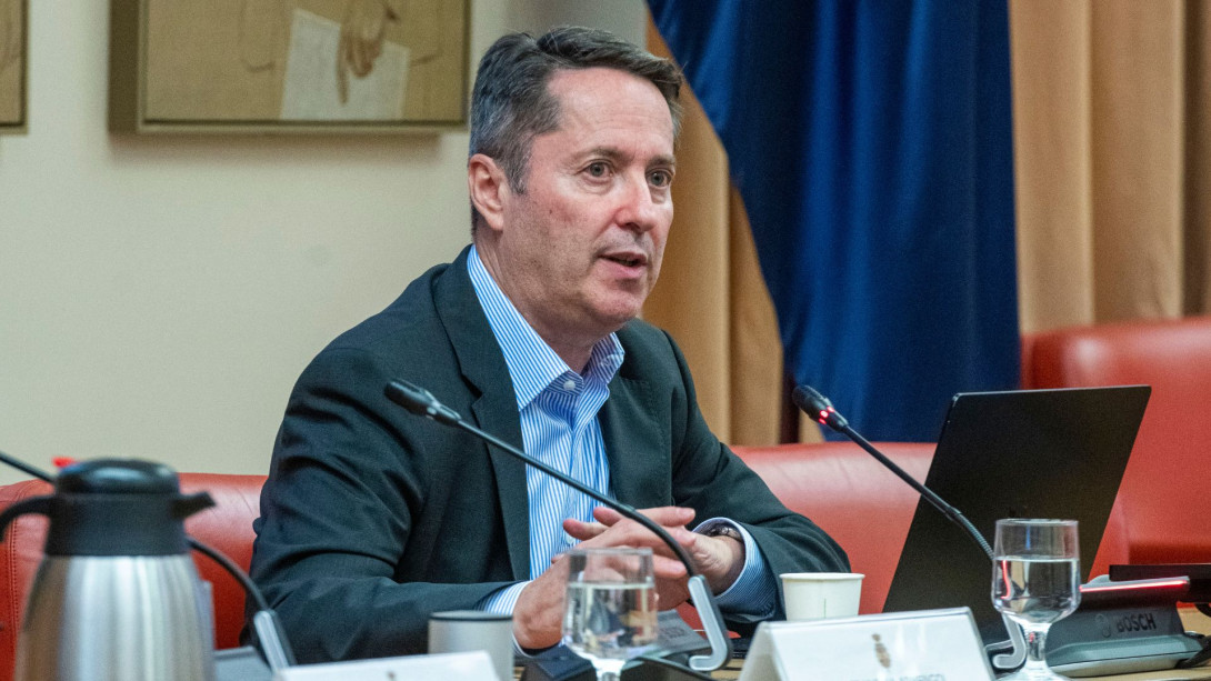 Ignacio Cirac, director de la División de Teoría del Instituto Max Planck de Óptica Cuántica, durante su intervención en la sesión